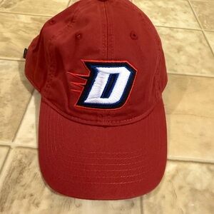 Red Cap with Embroidered D Logo - depaul university